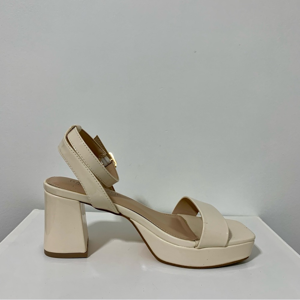 Cream Platform Sandals - Picture 2 of 5